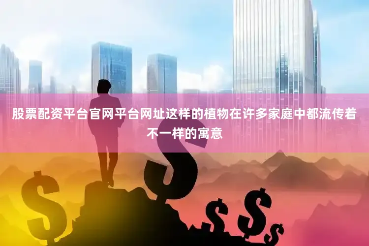 股票配资平台官网平台网址这样的植物在许多家庭中都流传着不一样的寓意
